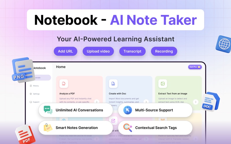 Notebook - AI Note Taker iPhone screenshot