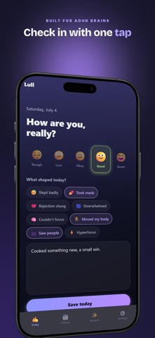 Lull: ADHD Mood Tracker Screenshot 2 of 5