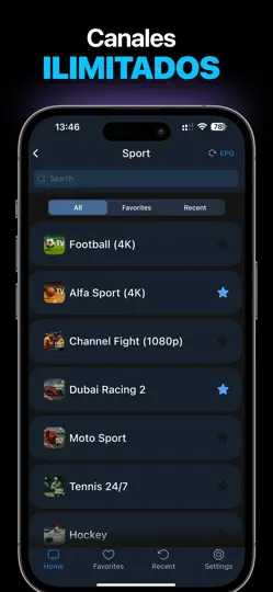 Captura de pantalla de XTREAM IPTV Televisión España en iPhone 4