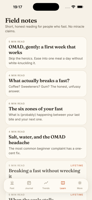 Sundial: Fasting & OMAD Timer Screenshot 4 of 5