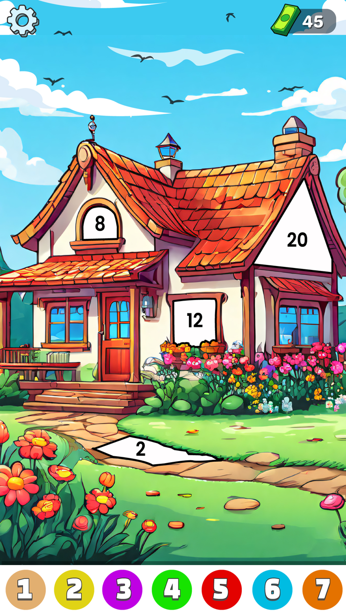 Cozy Home Color By Number Game