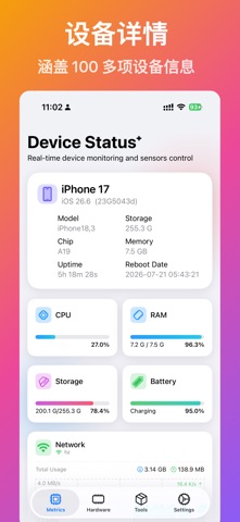 Device Status⁺ CPU性能监控·硬件检测管家X screenshot