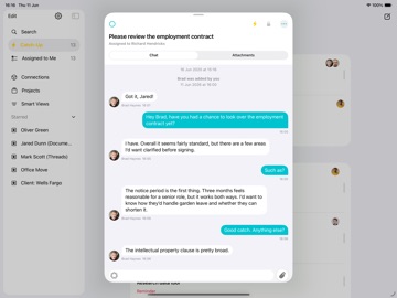 Workiro iPad screenshot