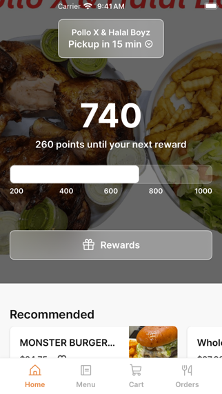 Pollo X iPhone screenshot 1 - Food & Drink app