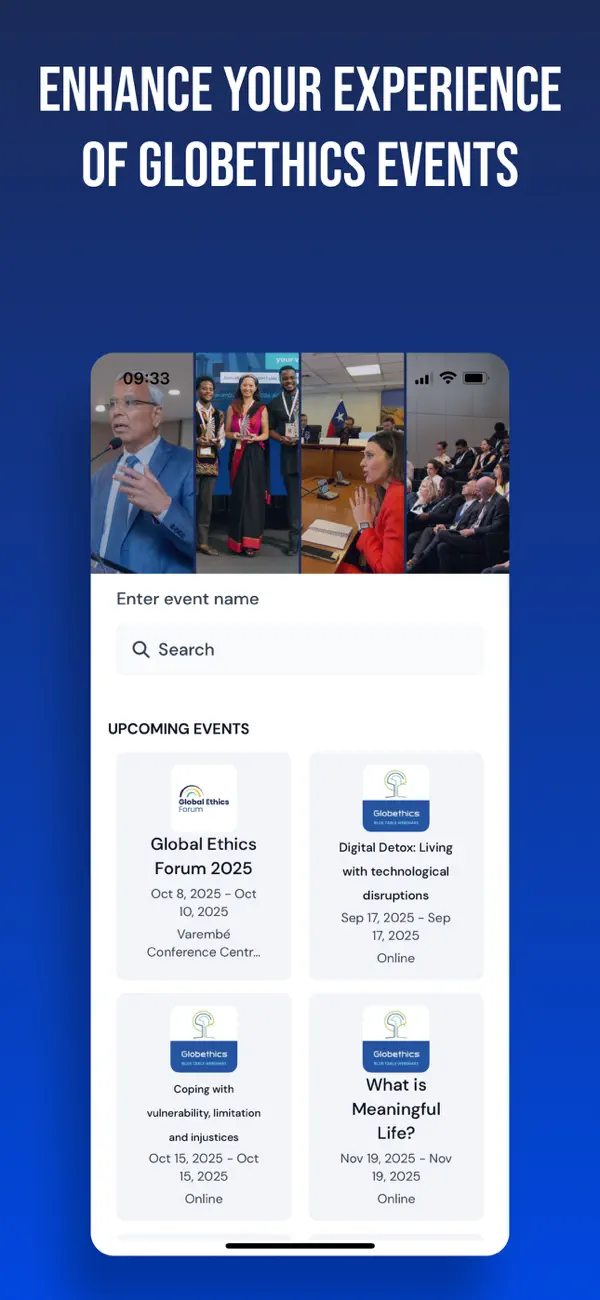 Screenshot #1 pour Globethics Events