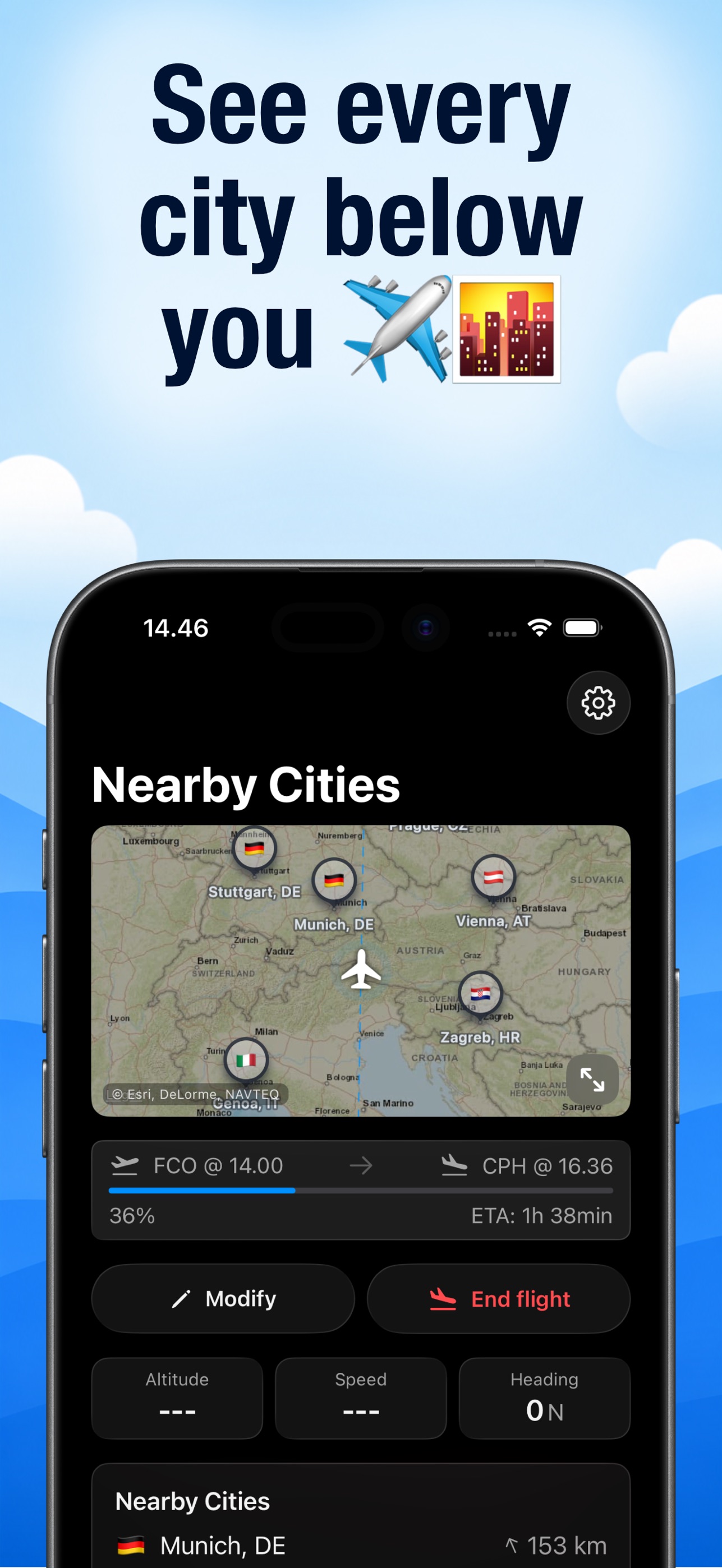 Screenshot 3 of FlyNear: Flight Tracker & Maps