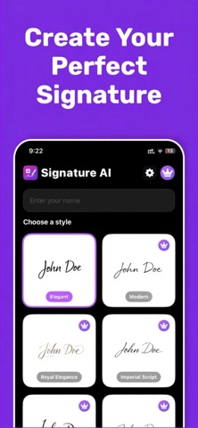 AI Signature Generator - Maker iPhone screenshot