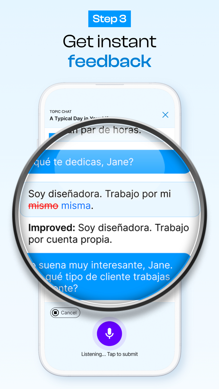 AI Language Practice - Bubblz