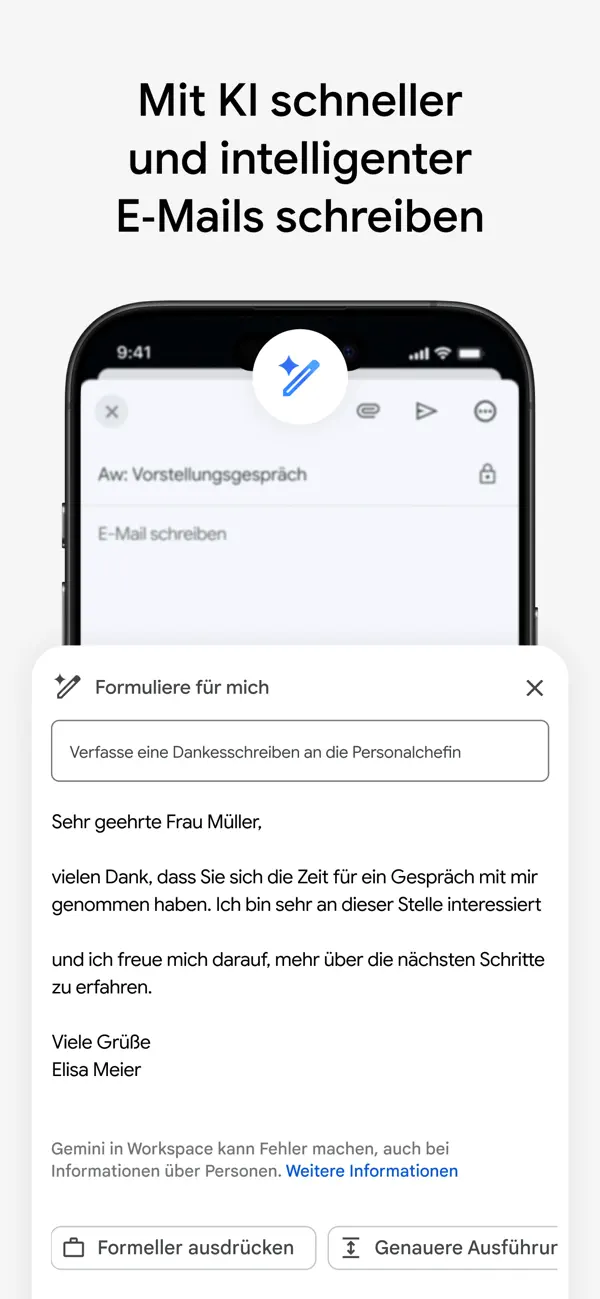 Gmail iPhone App Screenshot 5 – Produktivität