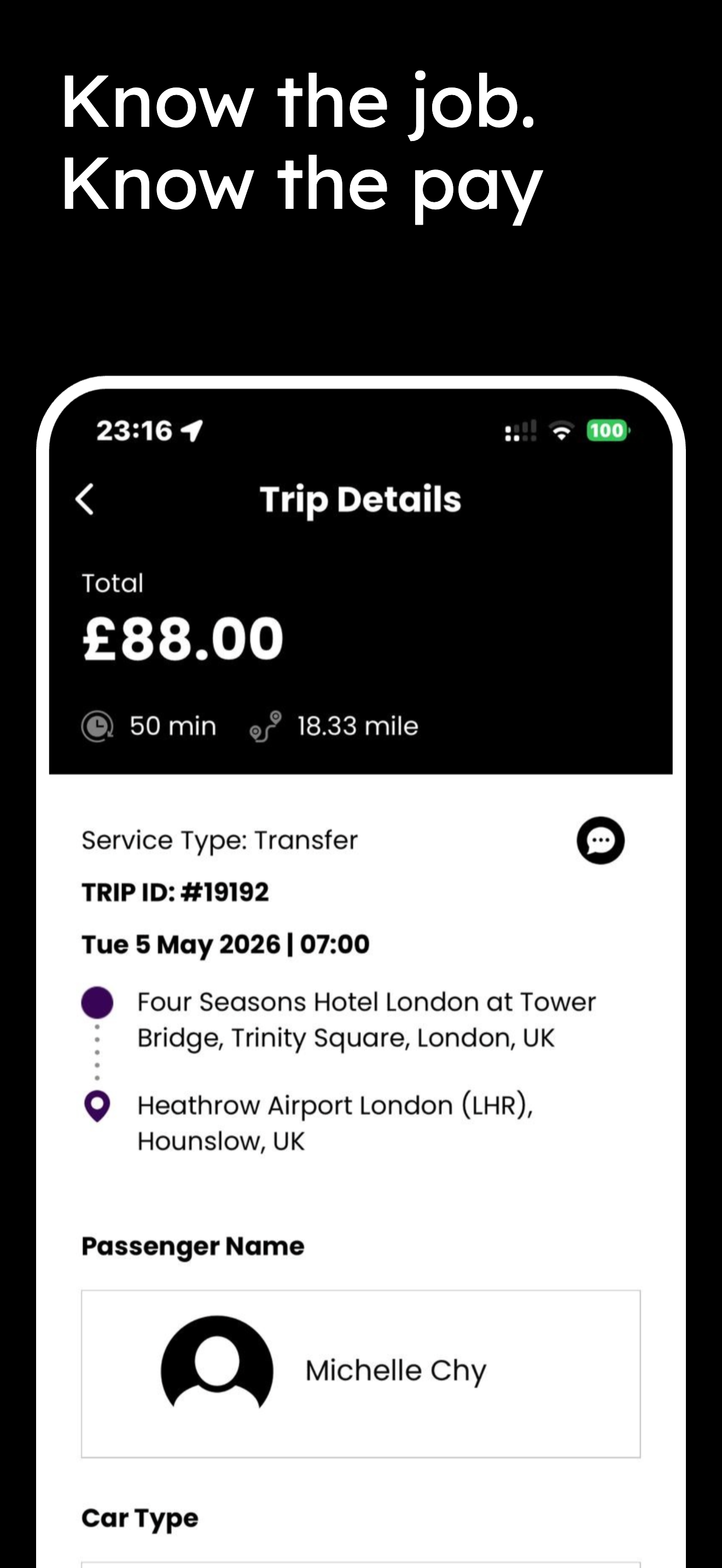 HYRYDE Chauffeur App screenshot 3