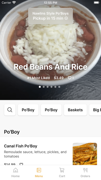 Nawlins Style Po’Boys iPhone screenshot 2 - Food & Drink app