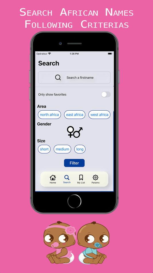 #5. African Names App (iOS) Podle: Otourou Da Costa
