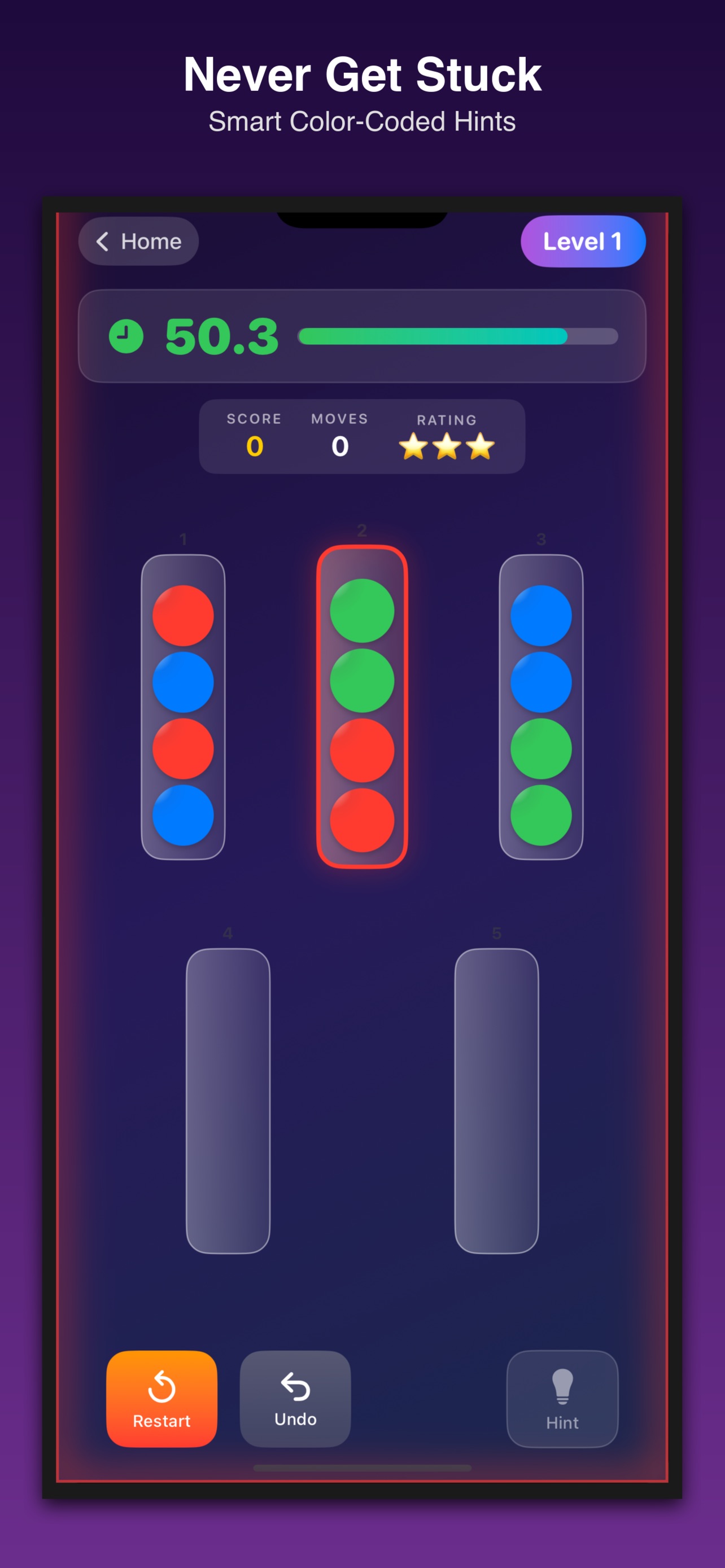 Screenshot 5 of Sort Stack Saga