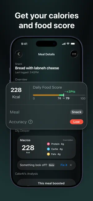 CalorAI: AI Calorie Tracker iPhone screenshot 3