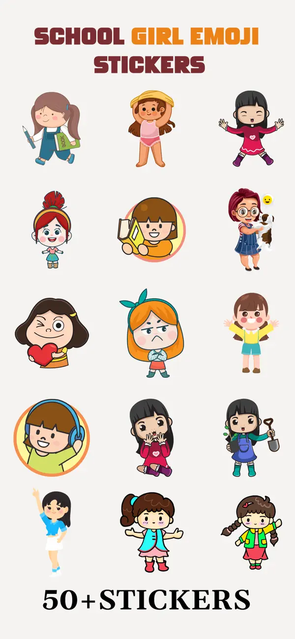 Screenshot #1 pour School Girl Emoji