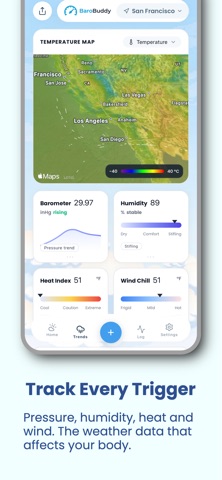 BaroBuddy: Barometric Pressure iPhone screenshot