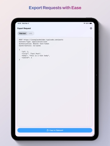 API Requester - HTTP Client iPad screenshot