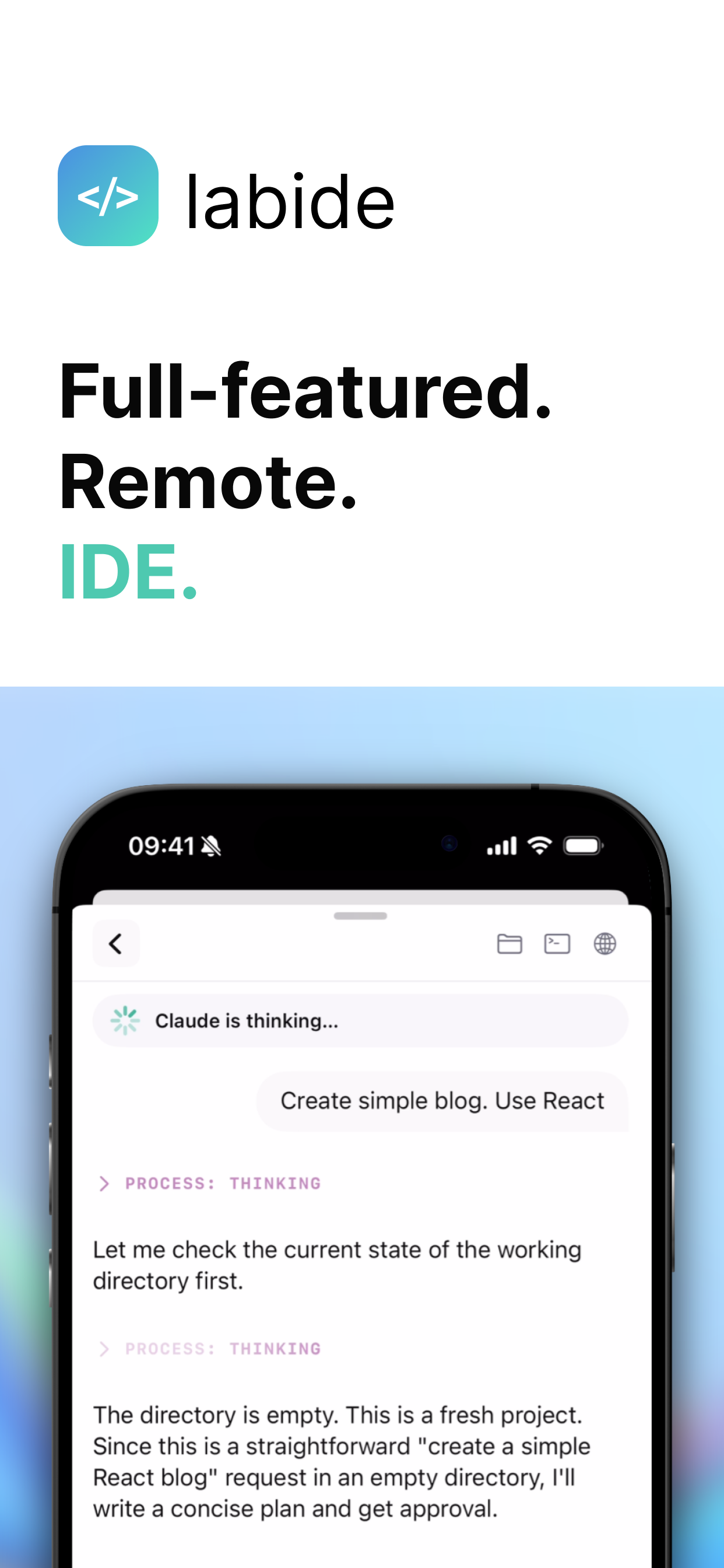 Labide - Remote Dev Studio