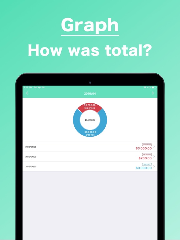 Cash / Wallet Management iPad screenshot 2 - Finance app