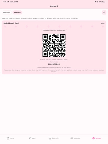 Flo's Premium Ice Cream iPad screenshot