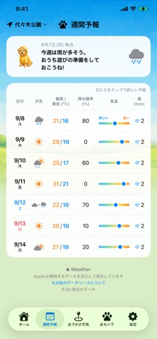 おさんぽびより-犬の天気とお散歩アラートのスクリーンショット - 7