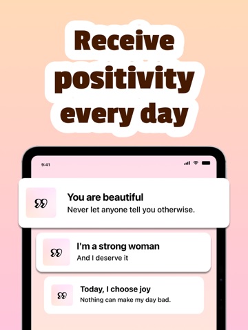 ICYMI · Daily Affirmations iPad screenshot