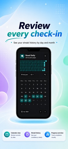 Daily Goal Habits Tracker App iPhone screenshot