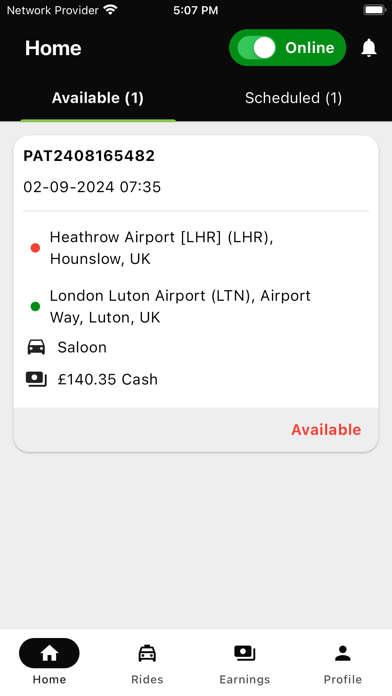 Platinum Airport Transfer Screenshot