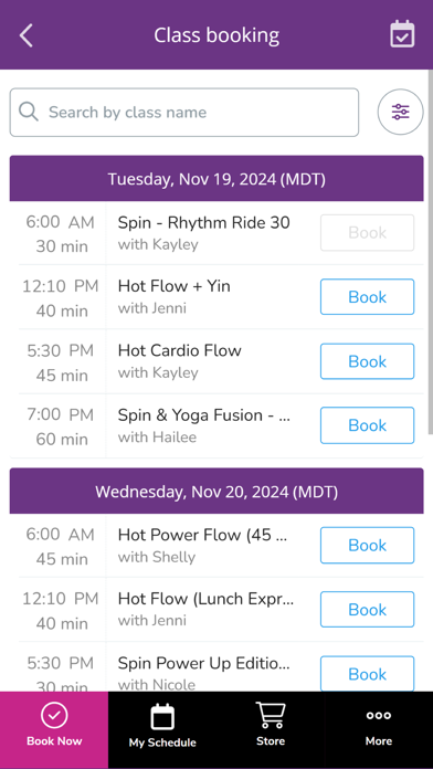 Oasis Hot Yoga Studio Screenshot