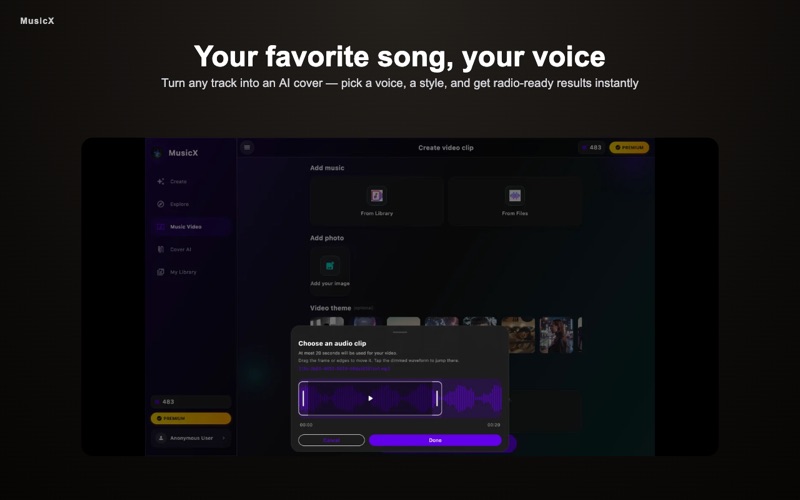 AI Music Maker— MusicX iPhone screenshot