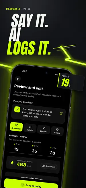 Macrobolt: AI Food Tracker screenshot 2