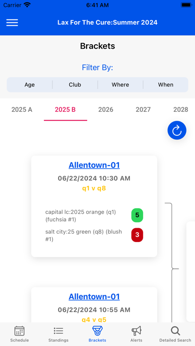 TSIC-Events Screenshot