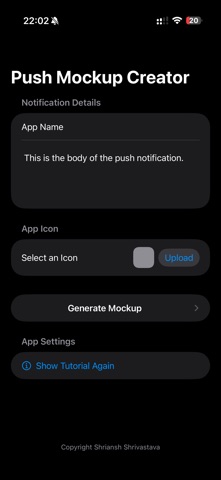 Mock me a Push screenshot