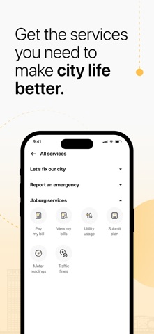 CoJ Central Service Delivery screenshot
