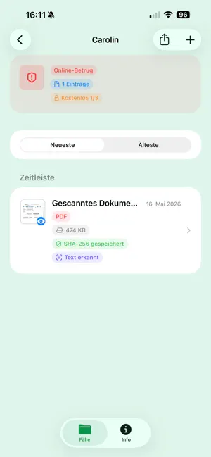 EvidenceArchive screenshot 1