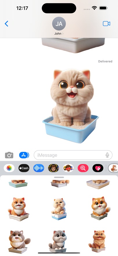 Persian Cat Litter Stickers