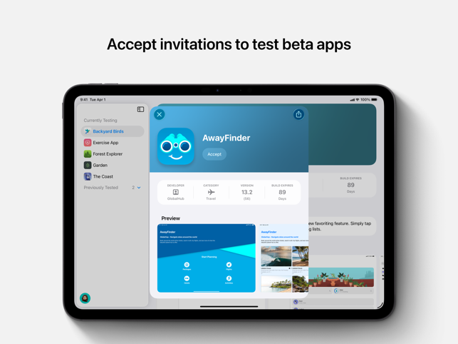 TestFlight Screenshot