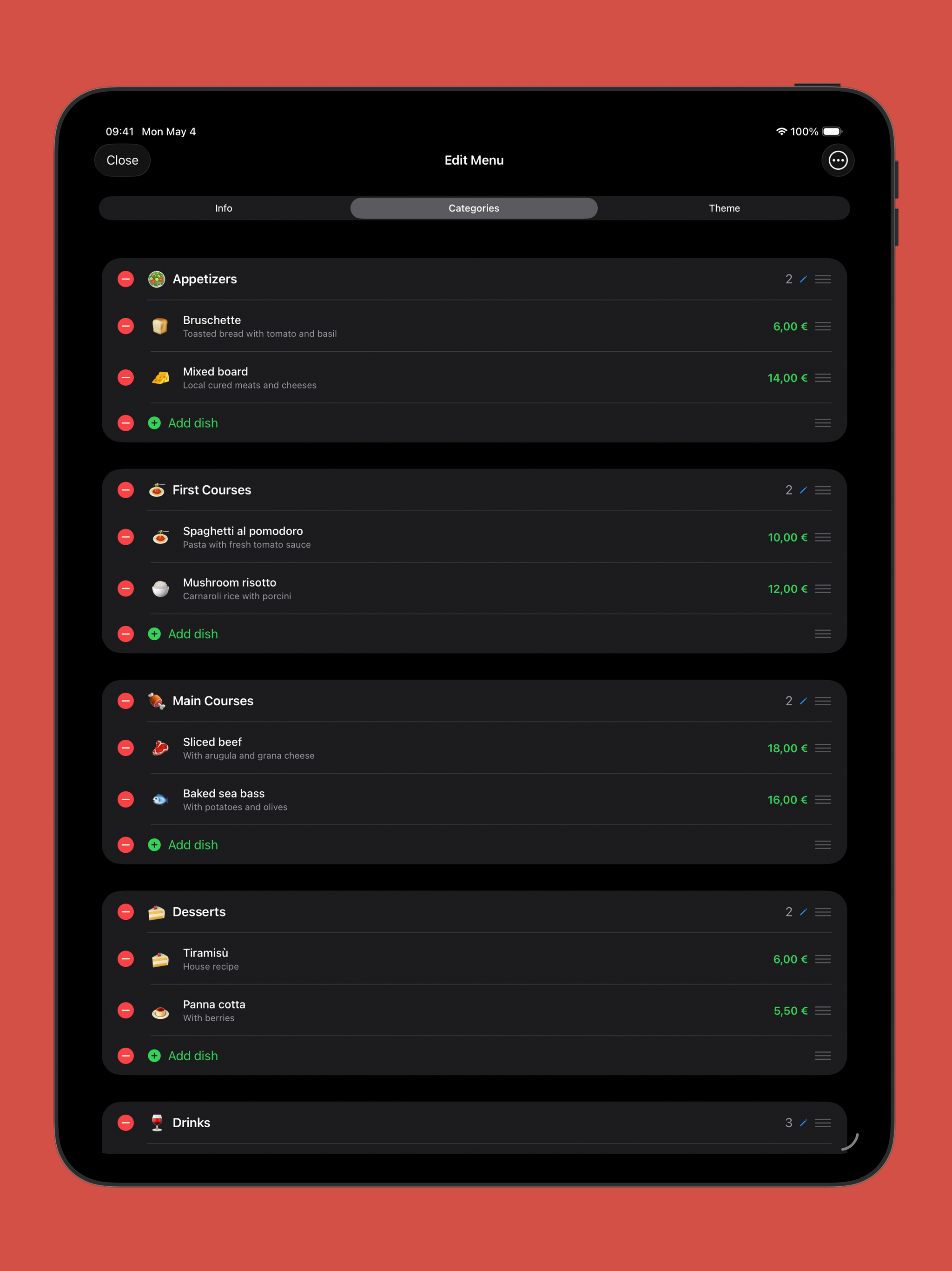 Carta — Restaurant Menu Maker