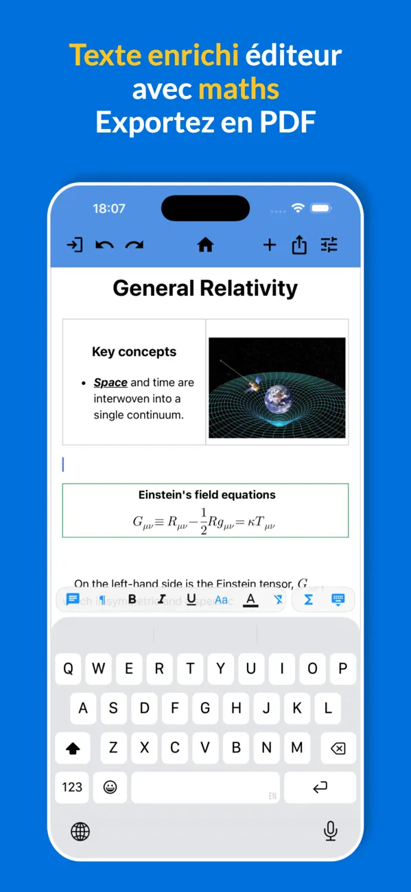 Screenshot #1 pour Mathify: Éditeur Maths