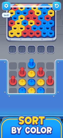 Hexa Screw - Nuts Sort Screenshot 2 of 6