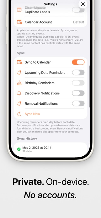 KeepDates - Contact Dates Screenshot 9 of 9