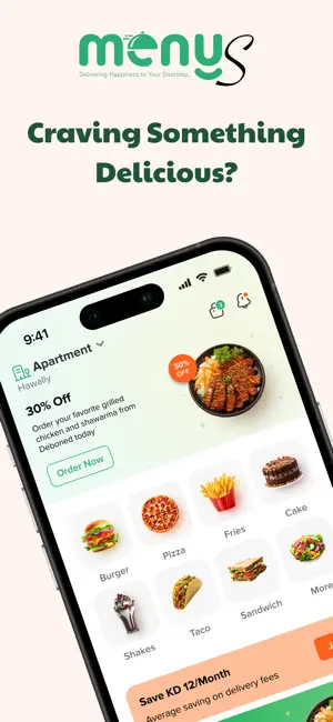 Menus - Food Delivery screenshot 1
