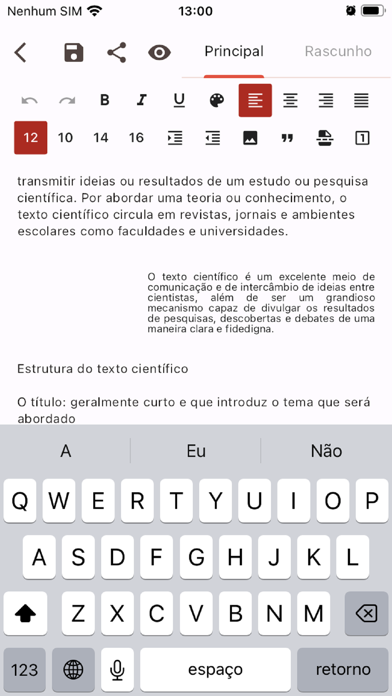 Screenshot 3 of Criar Documento de Texto PDF App