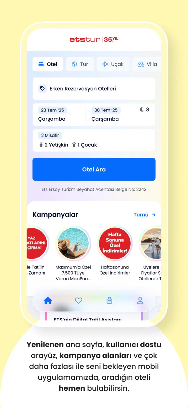 Screenshot #1 pour Etstur: Otel & Tur & Tatil