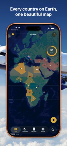Roam – World Travel Tracker iPhone screenshot