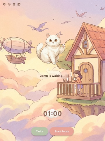 Gamu Nemu: Pomodoro Timer ipad screenshot 2