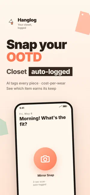 HangLog: AI Closet & Outfits screenshot 1