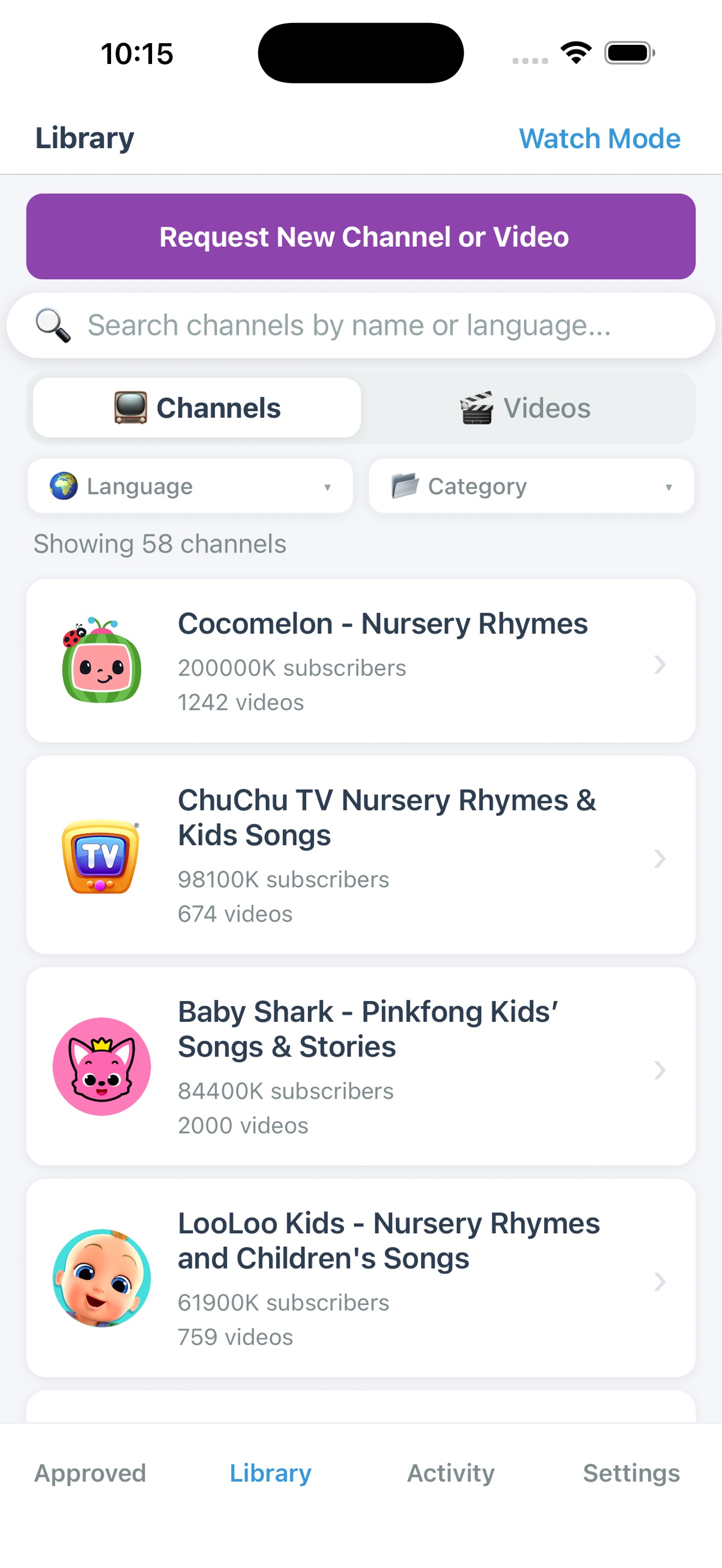 Screenshot 1 of Vidz Valley: Parental Control