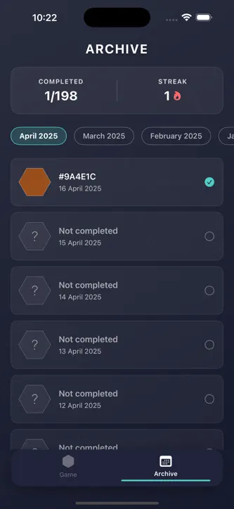 Hexcodle screenshot 3
