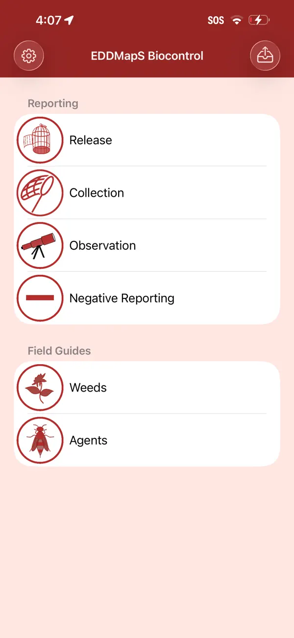 Screenshot #1 pour EDDMapS Biocontrol